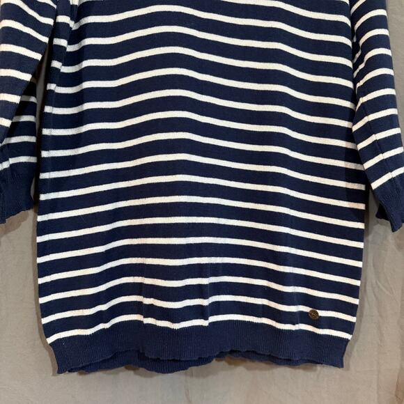 Tommy‎ Girl Sweater Striped Navy Red Nautical Retro Y2K Women's Size Large - Picture 5 of 12